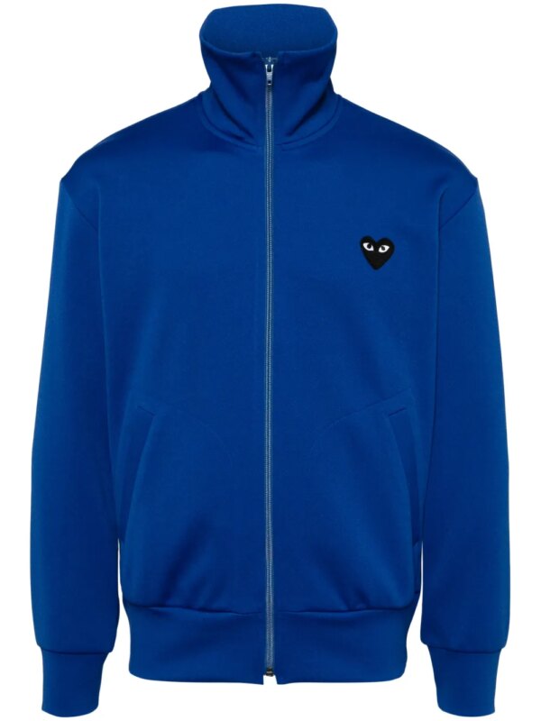 Comme Des Garçons Play veste zippée à imprimé cœur - Bleu