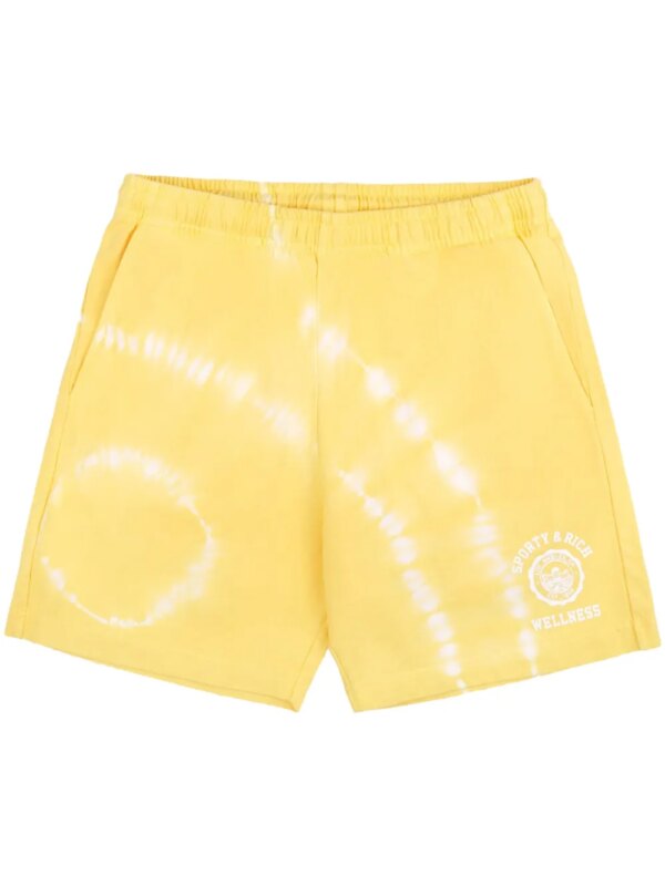 Sporty & Rich short de sport Emblem en coton - Jaune