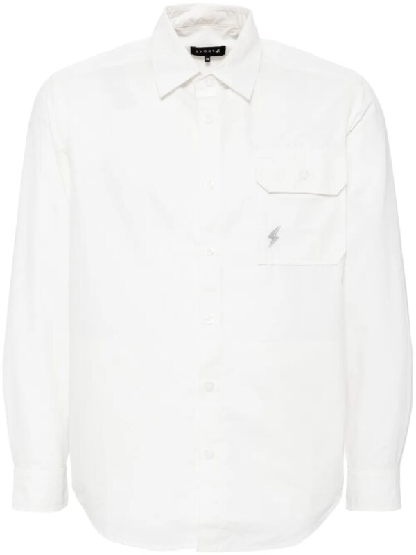 SPORT b. by agnès b. chemise à logo brodé - Blanc