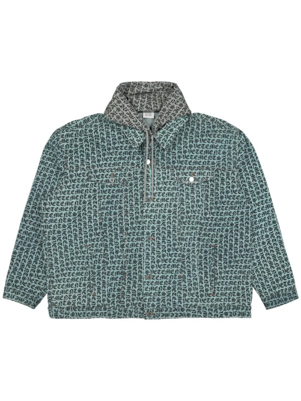 VETEMENTS veste à motif monogrammé - Bleu