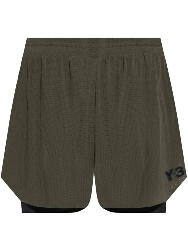 Y-3 short à logo - Vert