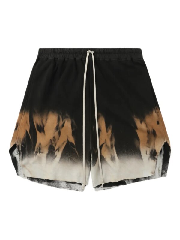 Rick Owens DRKSHDW short à imprimé tie-dye - Noir