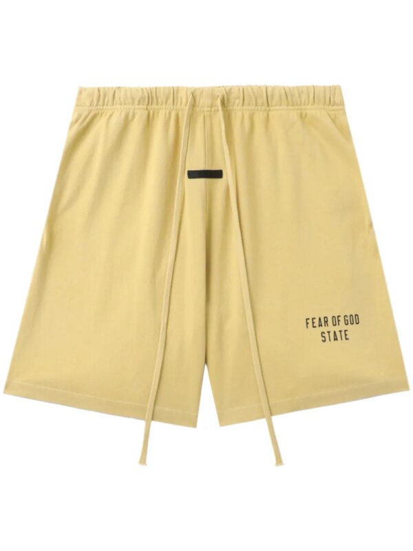 FEAR OF GOD ESSENTIALS short de sport à logo imprimé - Jaune