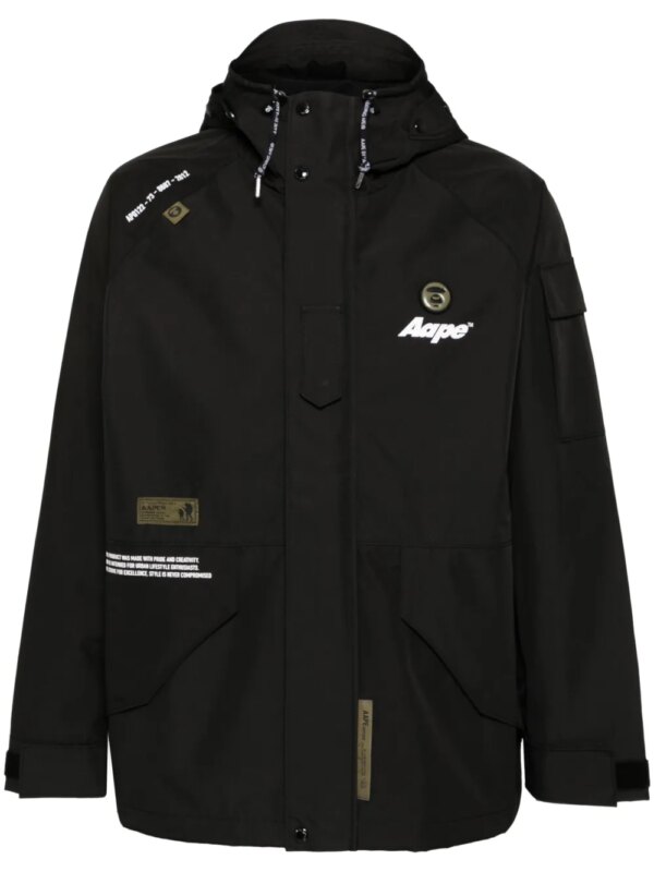 AAPE BY *A BATHING APE® coupe-vent à patch logo - Noir