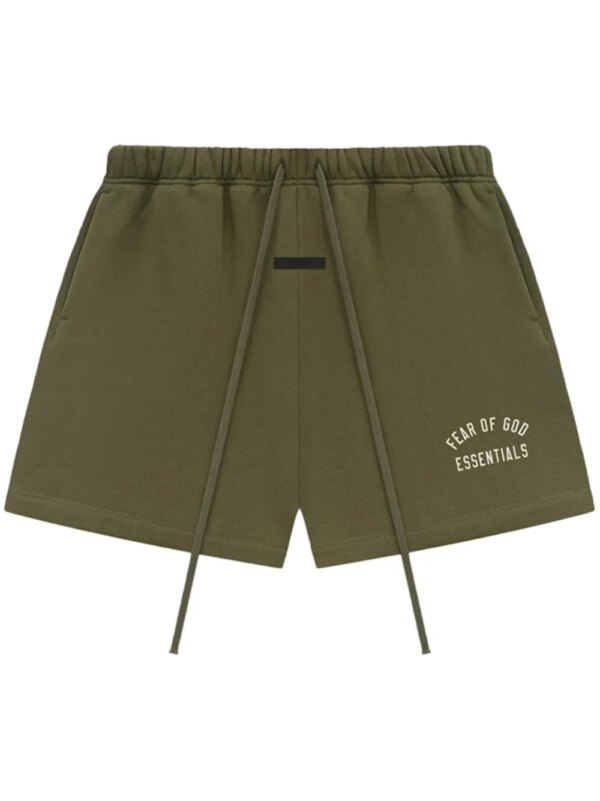 FEAR OF GOD ESSENTIALS short de sport à logo imprimé - Vert