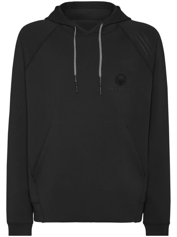 Plein Sport hoodie à patch logo - Noir