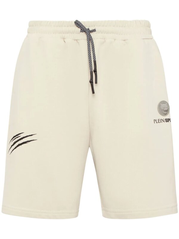 Plein Sport short de sport à logo imprimé - Gris