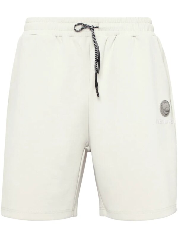 Plein Sport short de sport à logo imprimé - Gris