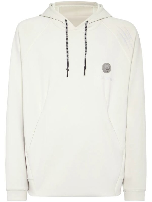 Plein Sport hoodie à patch logo - Gris