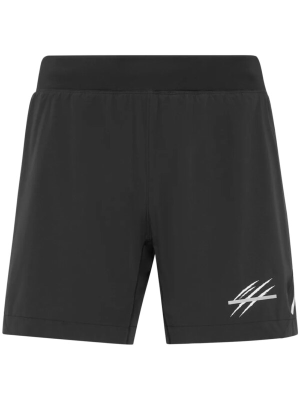 Plein Sport short de sport à rayures - Noir