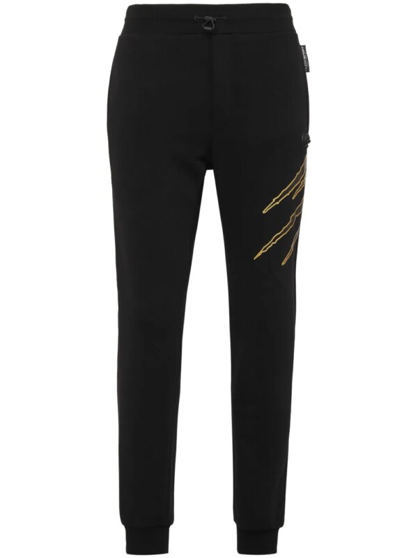 Plein Sport pantalon de jogging à rayures - Noir