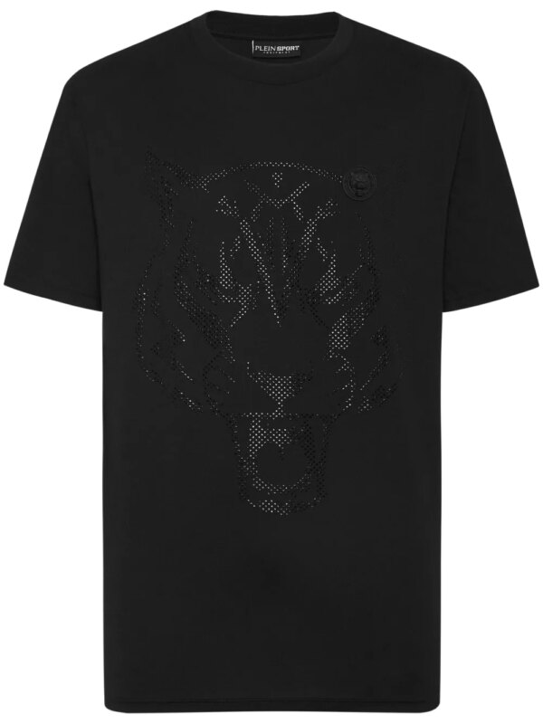 Plein Sport t-shirt à motif tigre - Noir