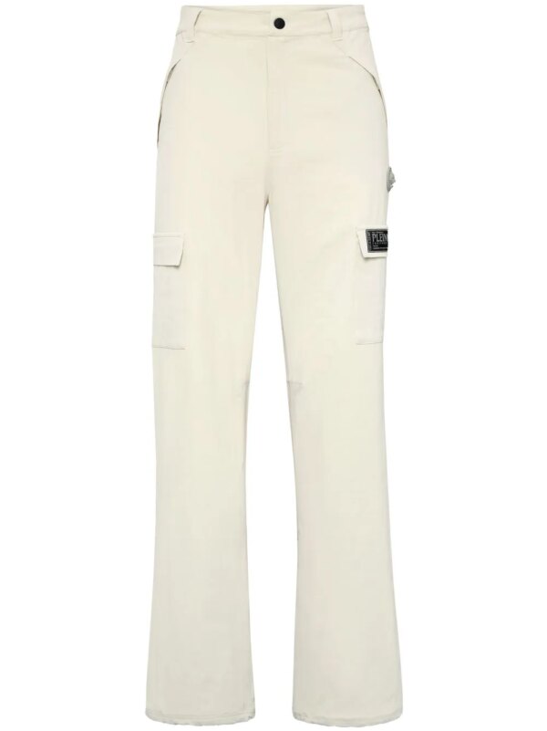 Plein Sport pantalon à poches cargo - Gris