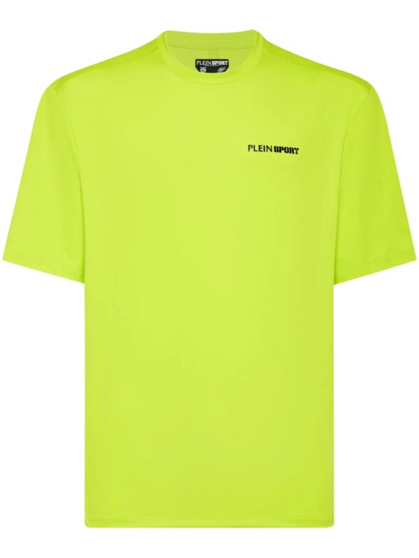 Plein Sport t-shirt à fines nervures - Jaune