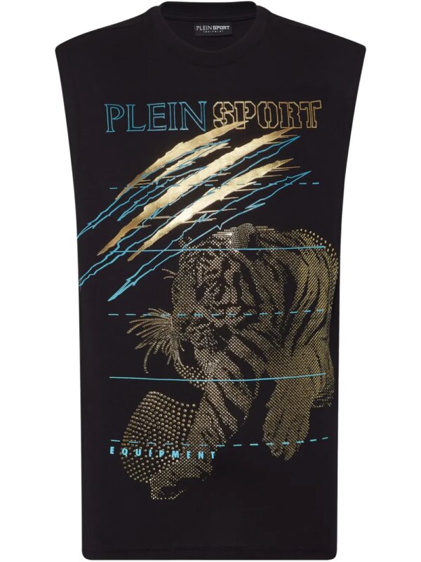 Plein Sport t-shirt Lamina Tiger - Noir