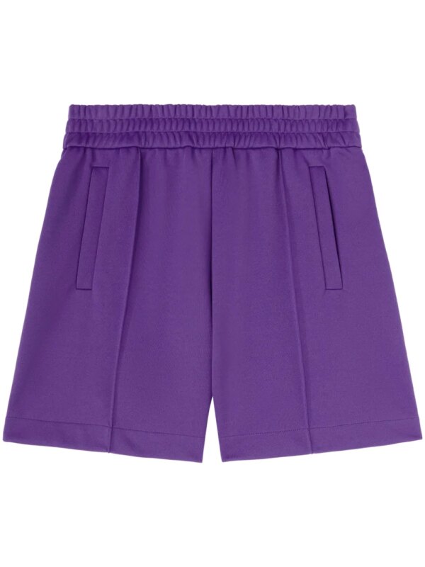Palm Angels short de sport à logo brodé - Violet
