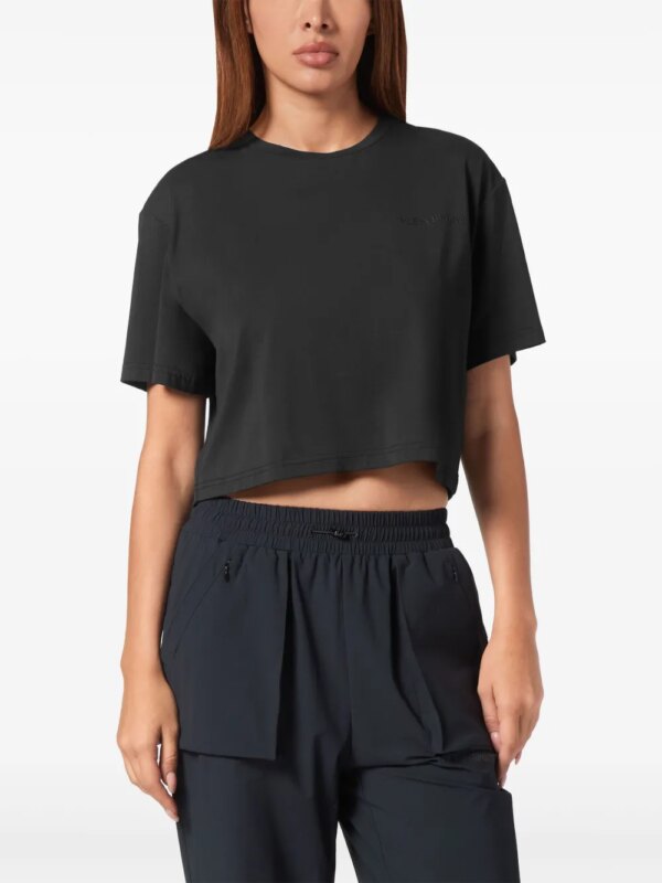 Plein Sport Cropped T-shirt - Zwart