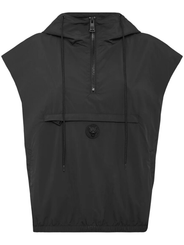 Plein Sport gilet zippé à capuche - Noir