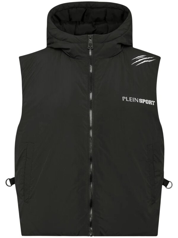 Plein Sport gilet matelassé à imprimé Scratch - Noir