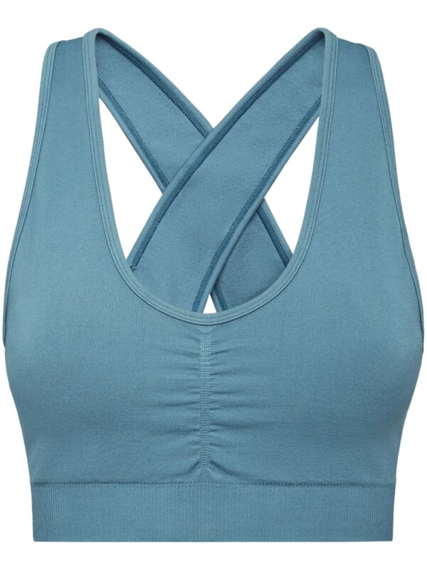 Plein Sport brassière de sport sans coutures à bretelles larges - Bleu