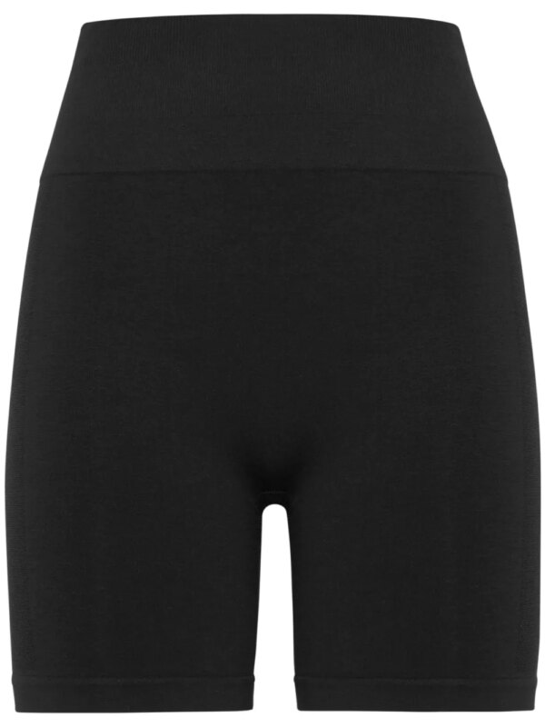 Plein Sport short cycliste à bande logo - Noir