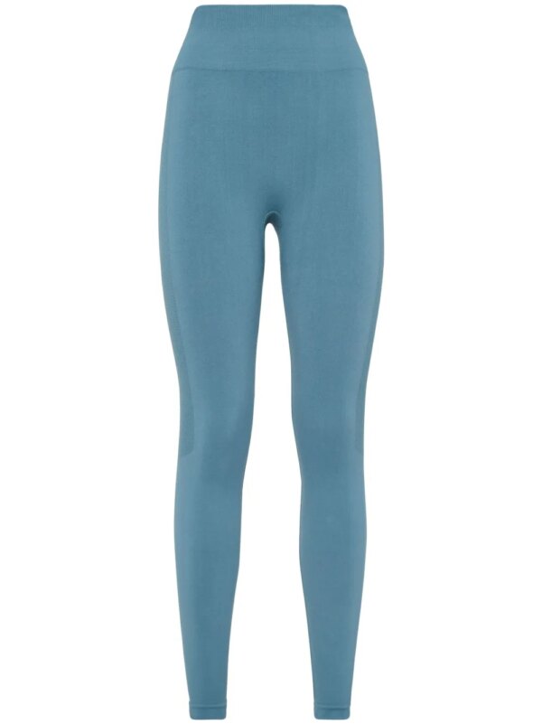 Plein Sport legging à taille à logo - Bleu