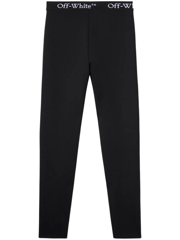 Off-White legging à bande logo - Noir