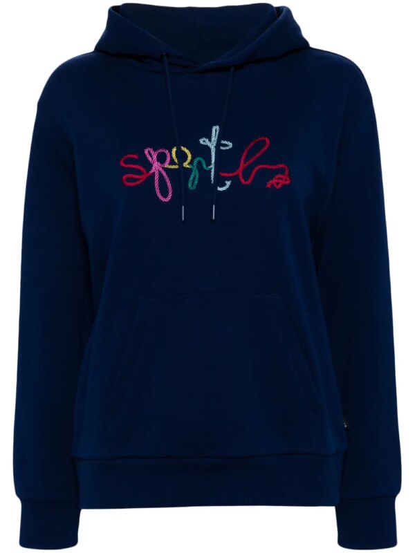 SPORT b. by agnès b. hoodie à logo brodé - Bleu