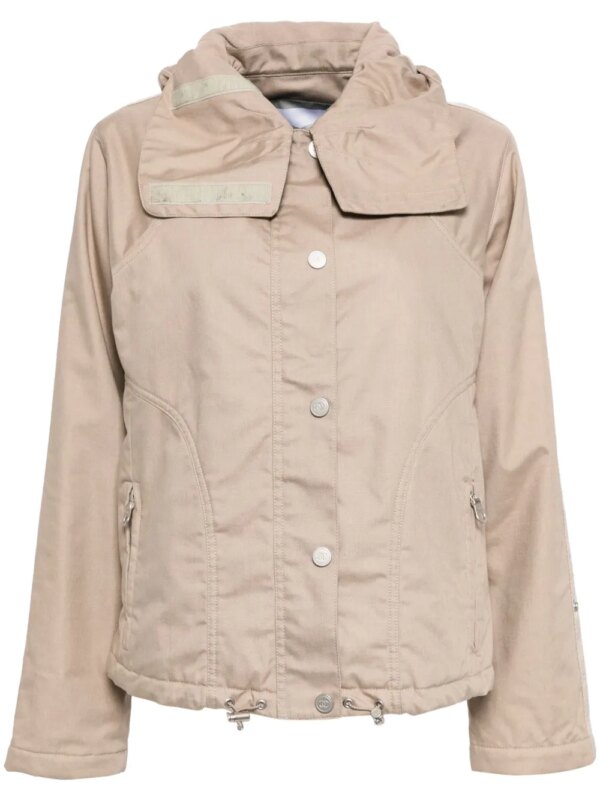CHANEL Pre-Owned veste zippée sport line à capuche (2002) - Tons neutres