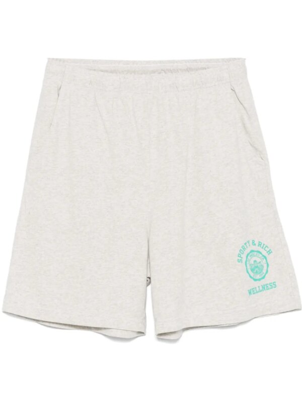 Sporty & Rich short de sport à imprimé Emblem - Gris