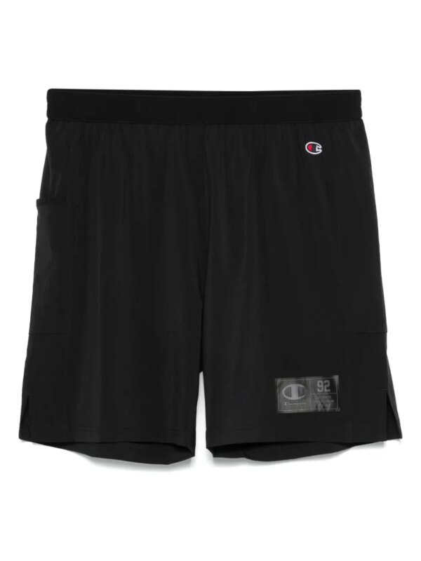 Champion short de sport à logo imprimé - Noir