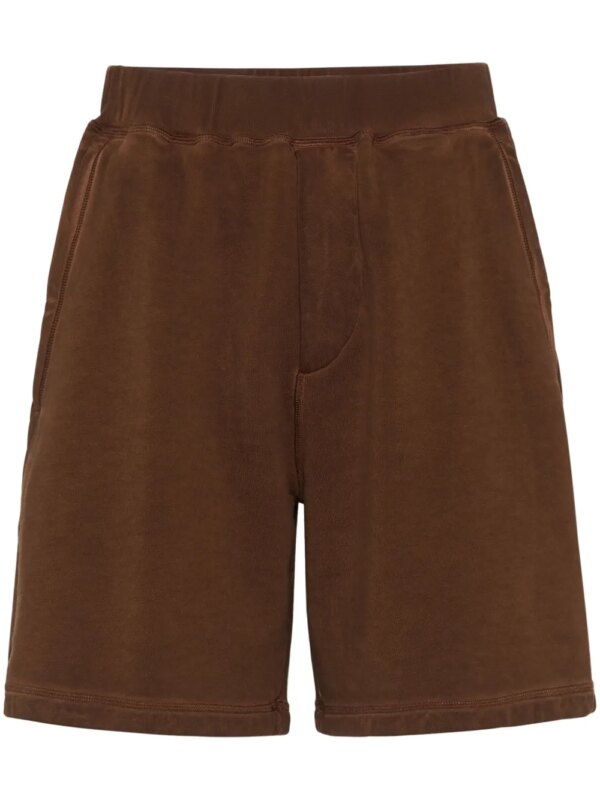 DSQUARED2 short en jersey à logo imprimé - Marron