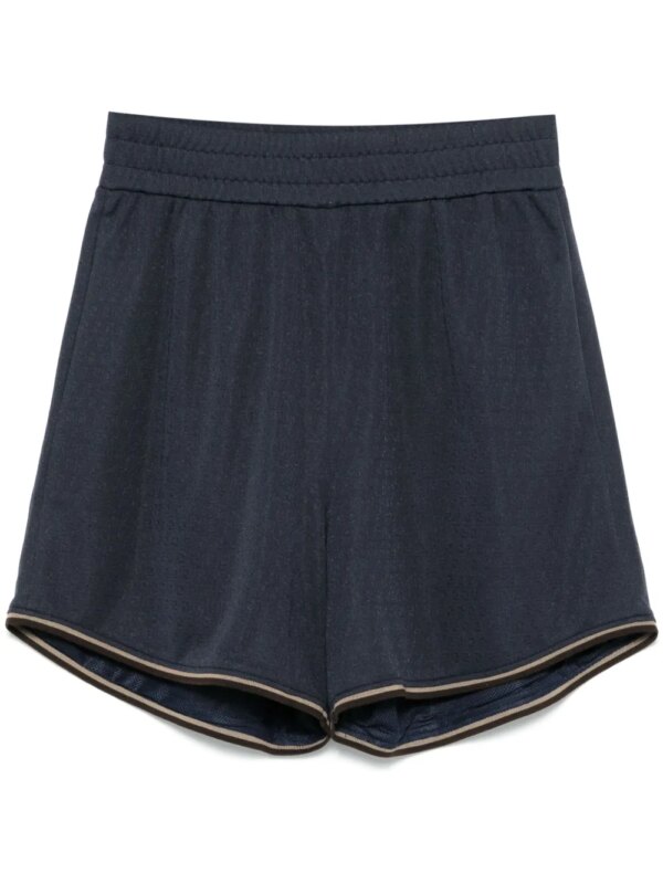 FENDI short à motif FF en jacquard - Bleu