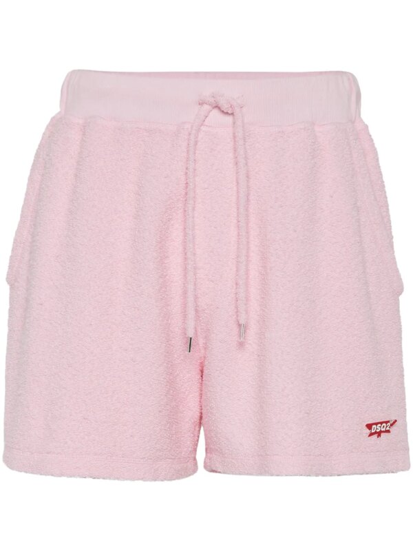 DSQUARED2 short de sport à logo appliqué - Rose