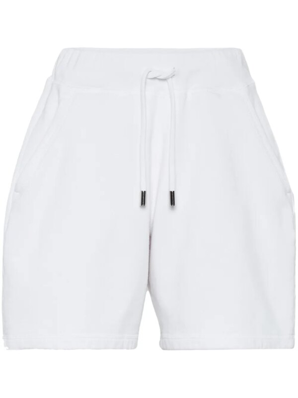 DSQUARED2 short de sport à poches latérales fendues - Blanc