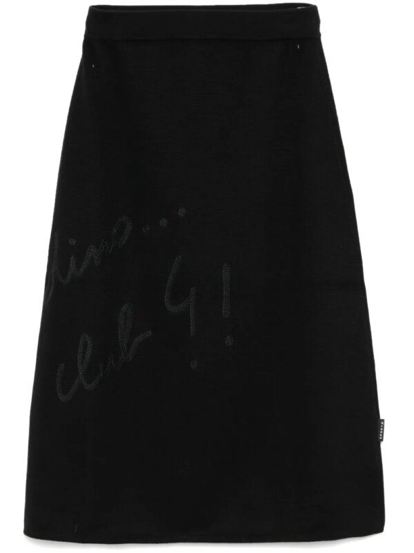 SPORT b. by agnès b. jupe mi-longue à carreaux - Noir