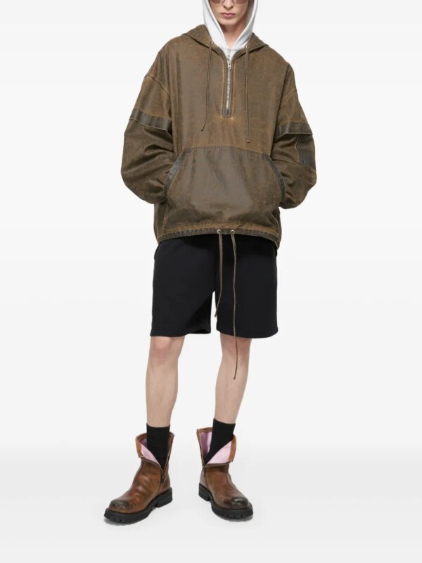 Acne Studios short de sport en polaire - Noir