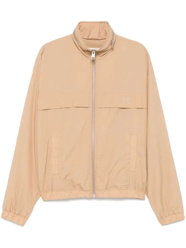 AMI Paris coupe-vent à logo imprimé - Tons neutres