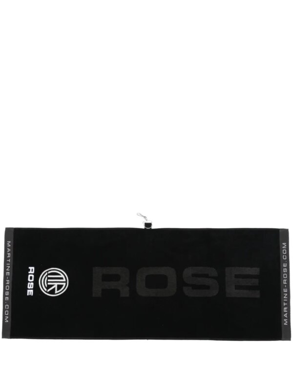 Martine Rose serviette de sport à motif monogrammé brodé (100 cm x 40 cm) - Noir
