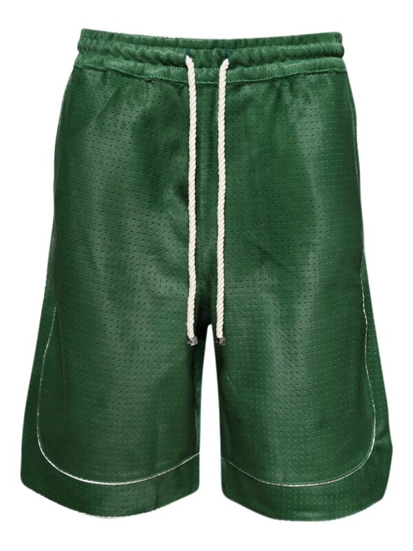 Nahmias short en cuir - Vert
