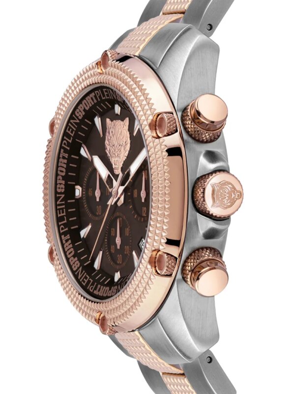 Plein Sport Hurricane 44 mm horloge - Bruin