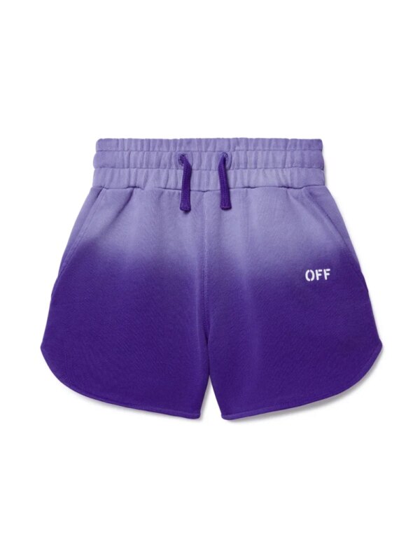 Off-White Kids short de sport à logo Off - Violet