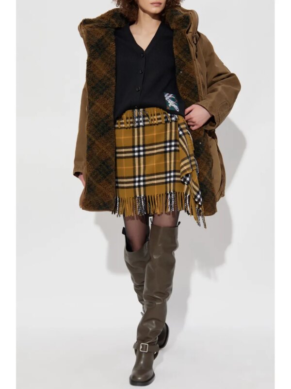 Burberry Wollen vest met V-hals - Zwart