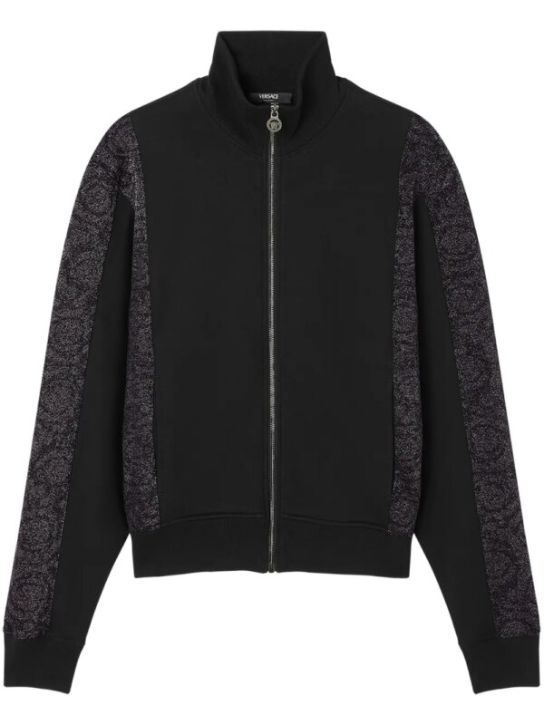 Versace sweat à motif Barocco en jacquard - Noir
