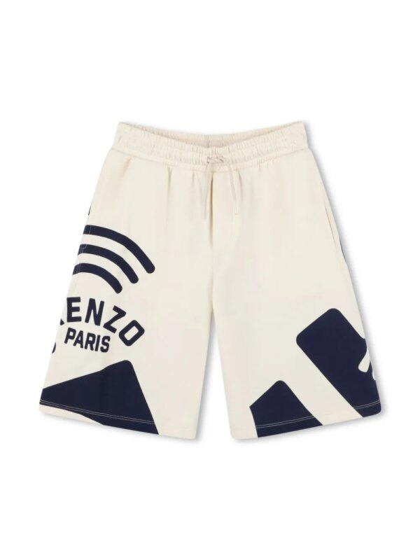 Kenzo Kids short de sport à imprimé graphique - Blanc