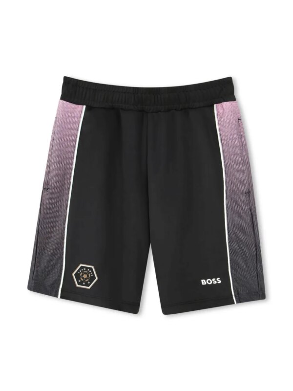 BOSS Kidswear short de sport à empiècements - Noir