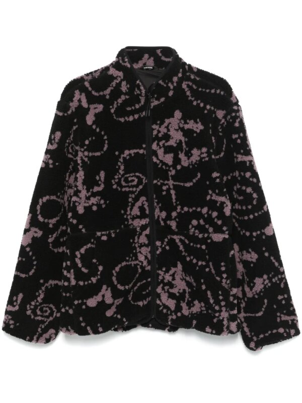 Hiking Patrol veste imprimée en polaire - Noir