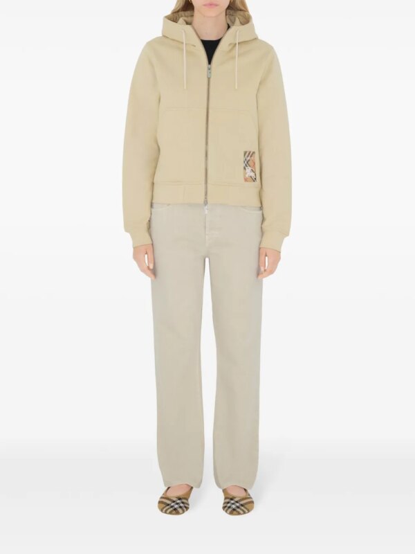 Burberry Geruite hoodie - Beige