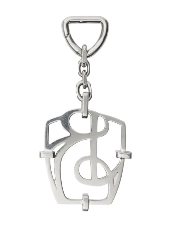 Burberry B-charm sleutelhanger - Zilver