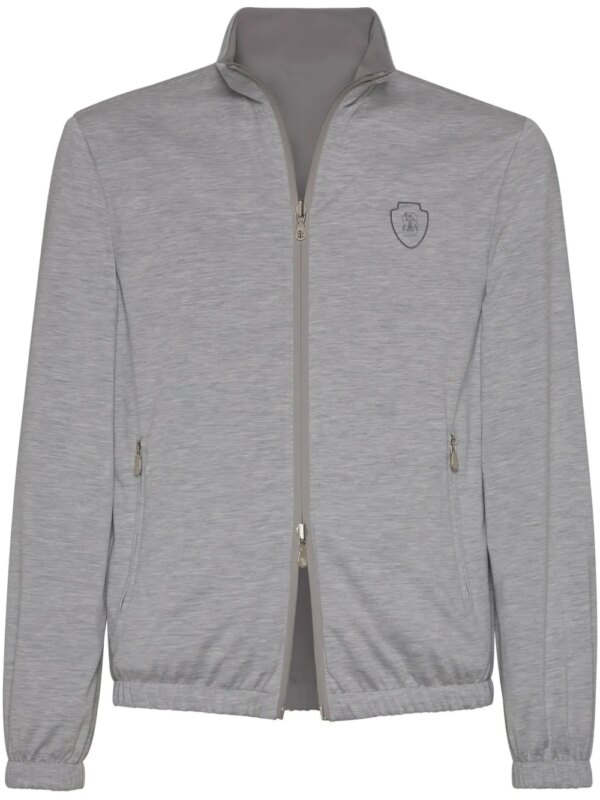 Brunello Cucinelli veste à détail de patch - Gris